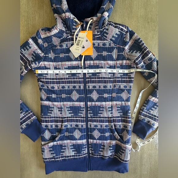 Roxy SNOW Junior's Frost Printed Fleece Jacket -XS - Picture 5 of 6